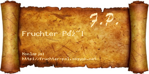 Fruchter Pál névjegykártya